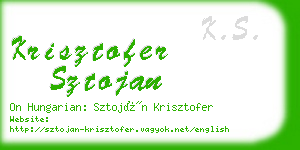 krisztofer sztojan business card